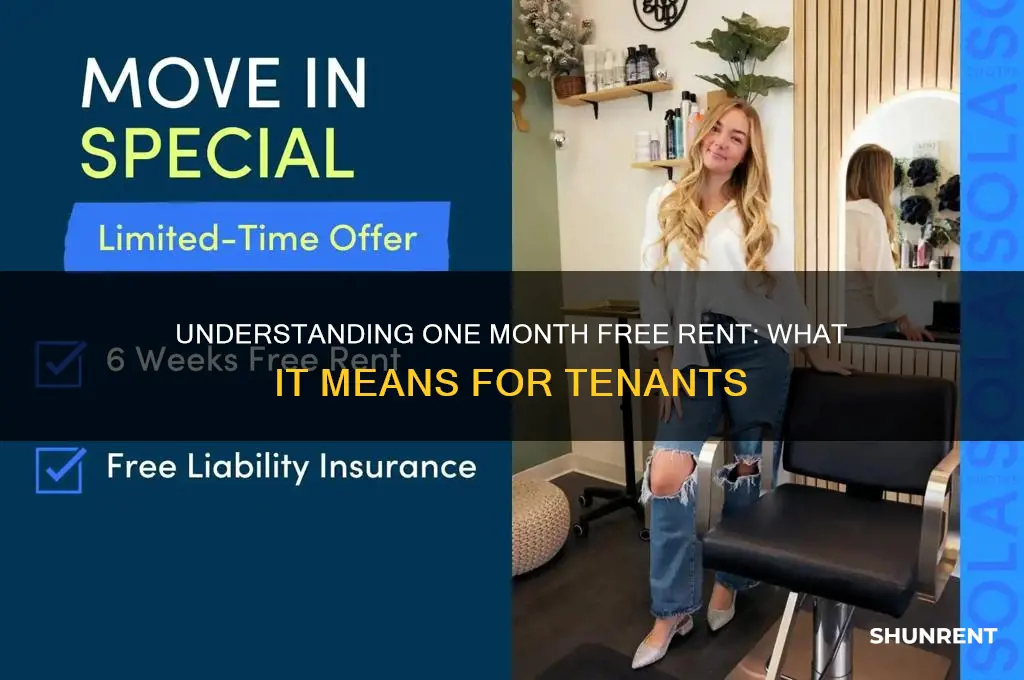 what does one month free rent mean