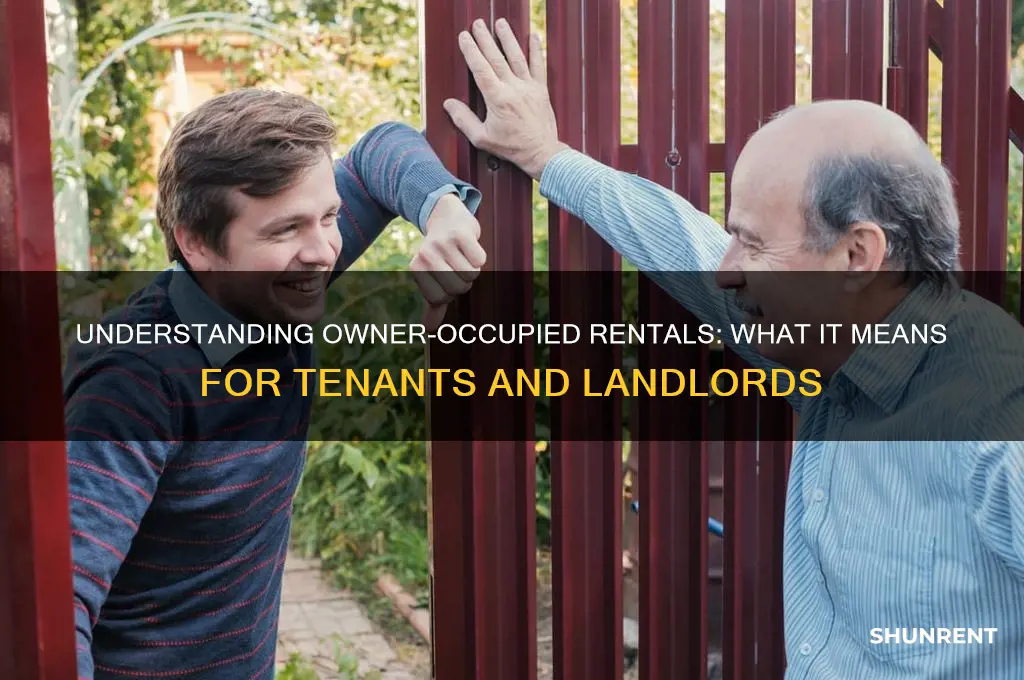 what does owner occupied mean when renting