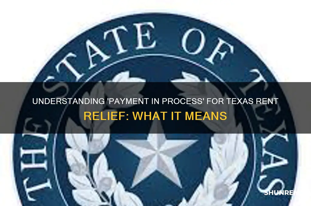 what does payment in process mean for texas rent relief