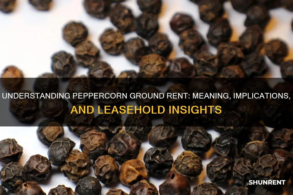 what does peppercorn mean in ground rent