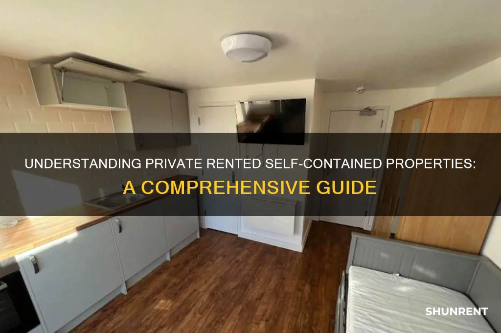 what does private rented self contained mean