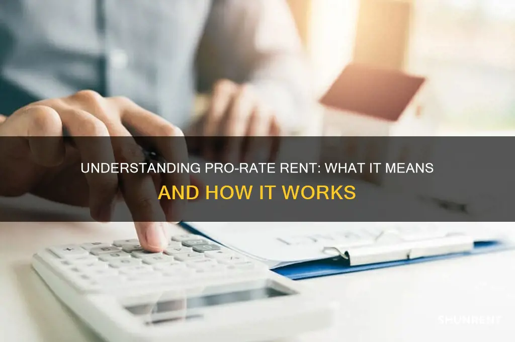 what does pro rate mean in rent