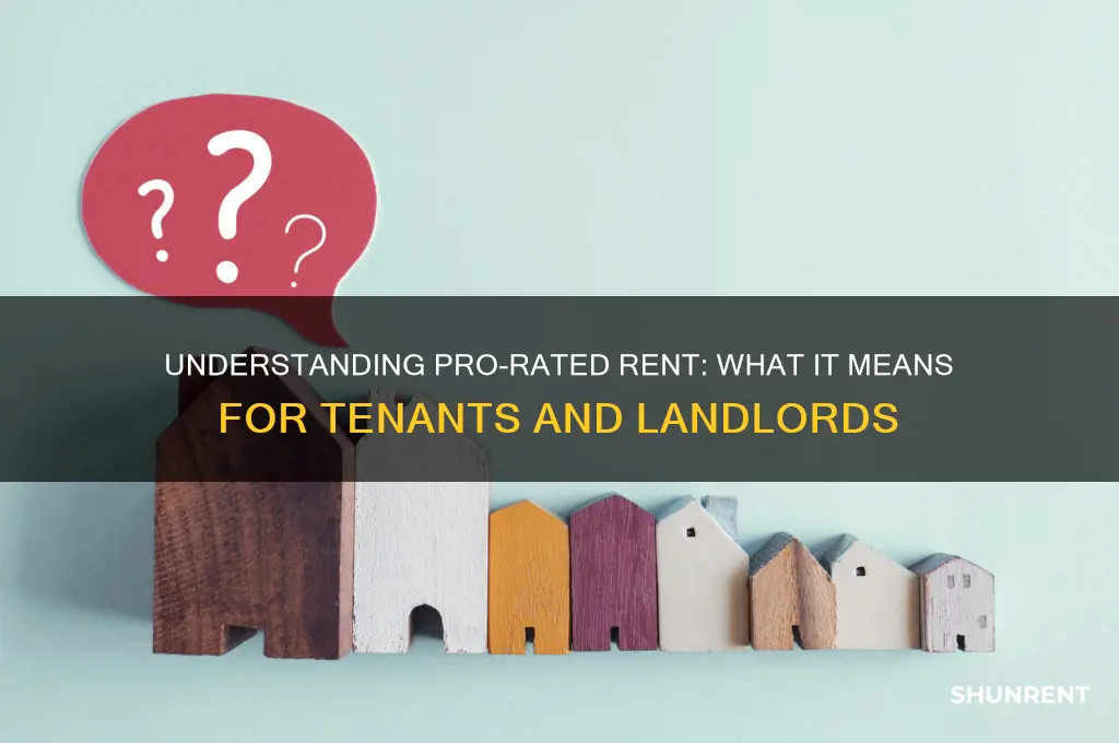 what does pro rate mean in terms of rent