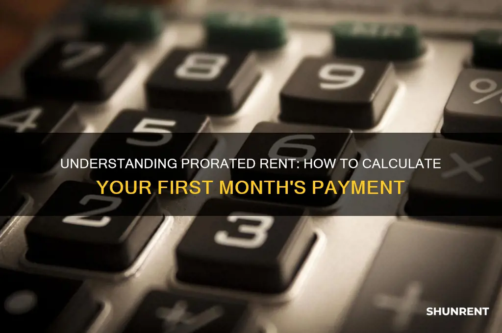what does prorate first month