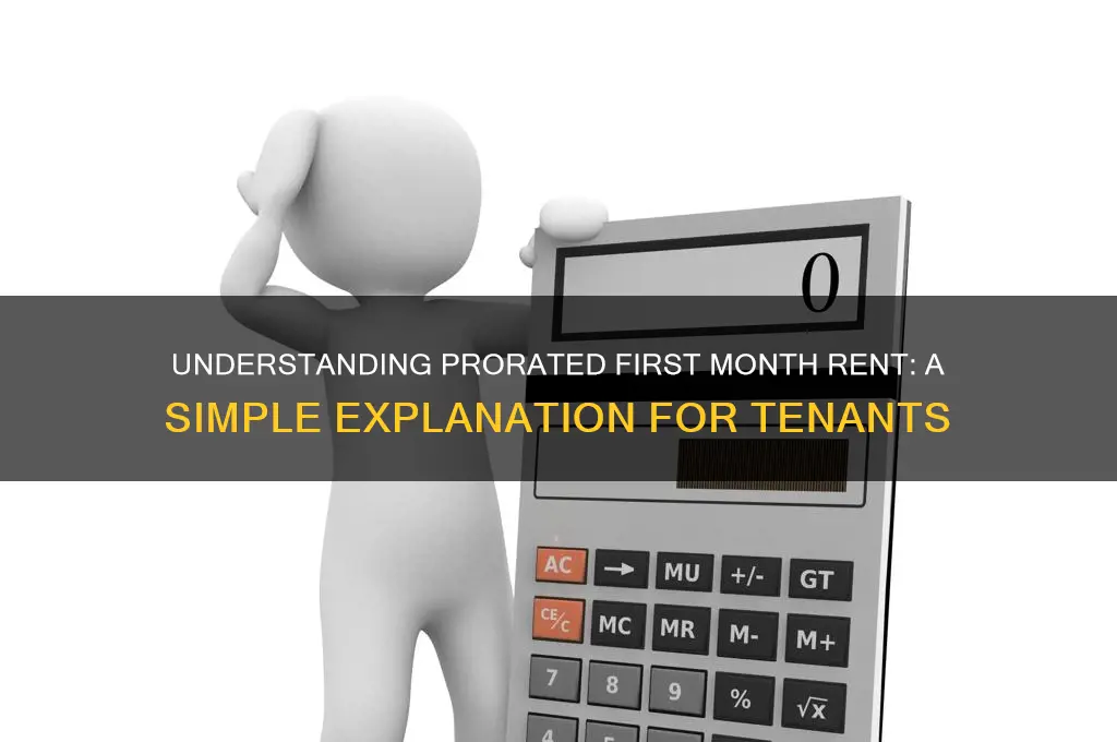 what does prorated first month rent mean