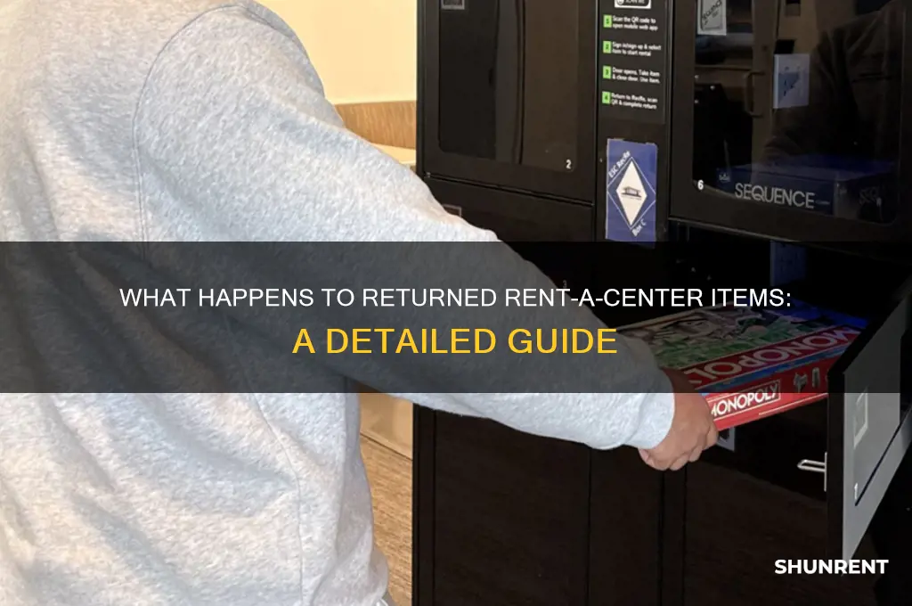 what does rent a center do with returned items