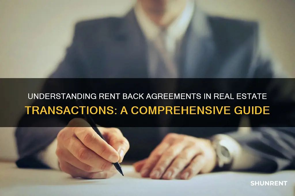 what does rent back mean in real estate