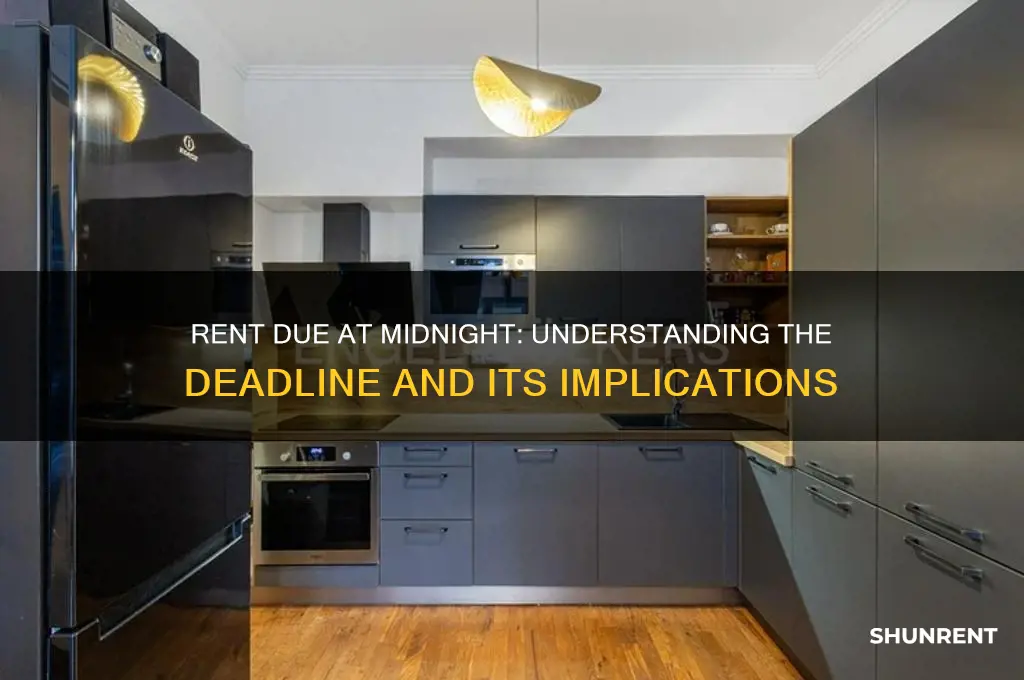 what does rent is due at midnight on date mean