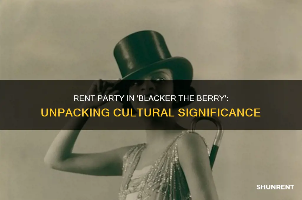 what does rent party mean in blacker the berry