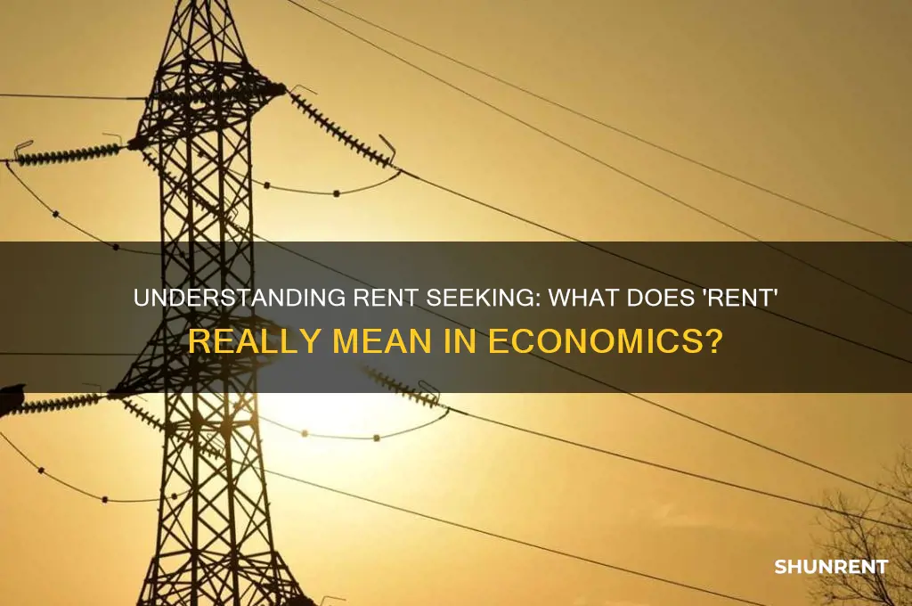 what does rent refer to in terms of rent seeking