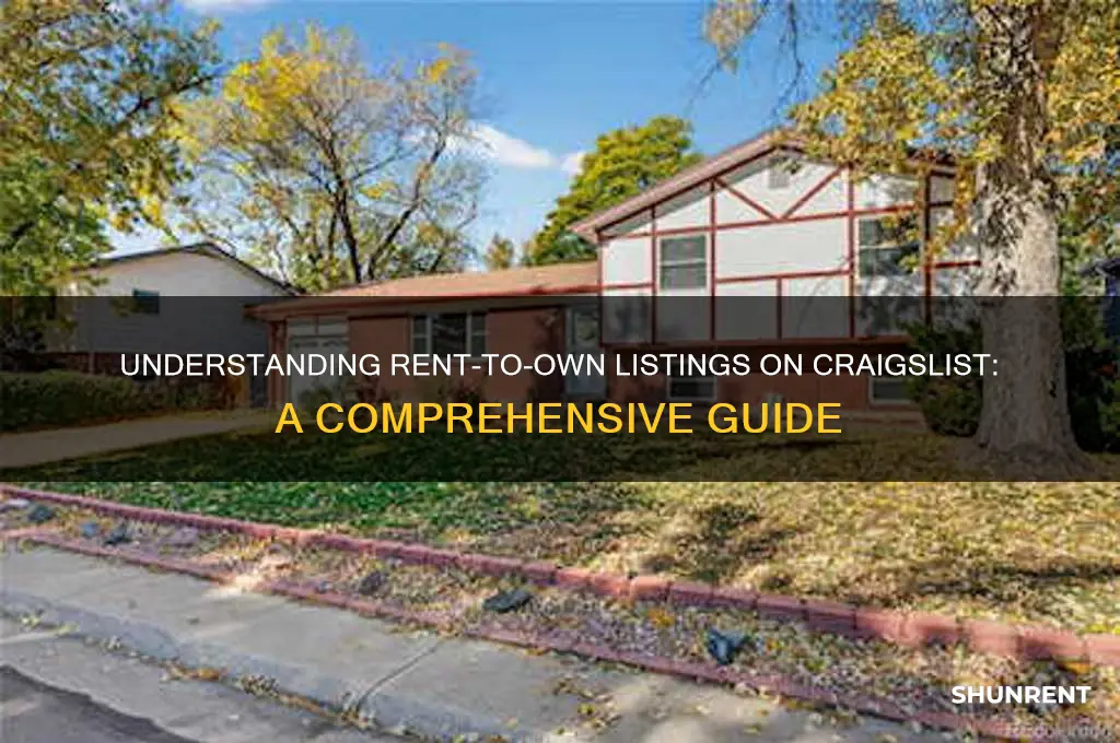 what does rent to own mean on craigslist