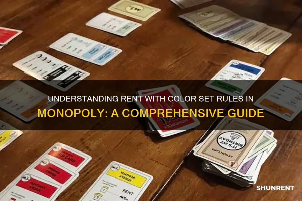 what does rent with color set mean in monopoly