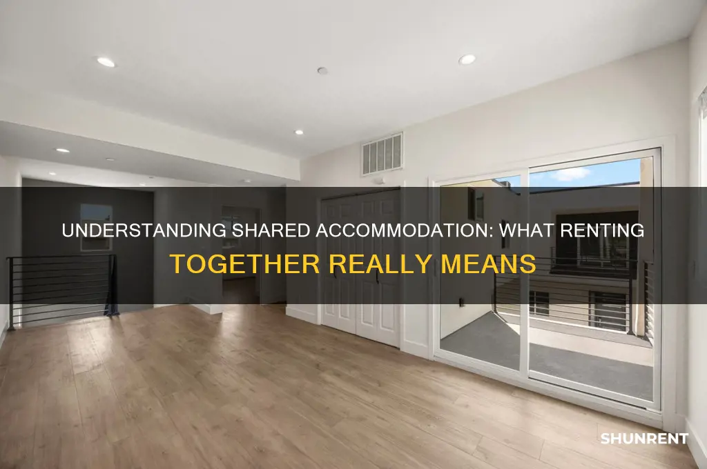 what does shared accommodation to rent mean