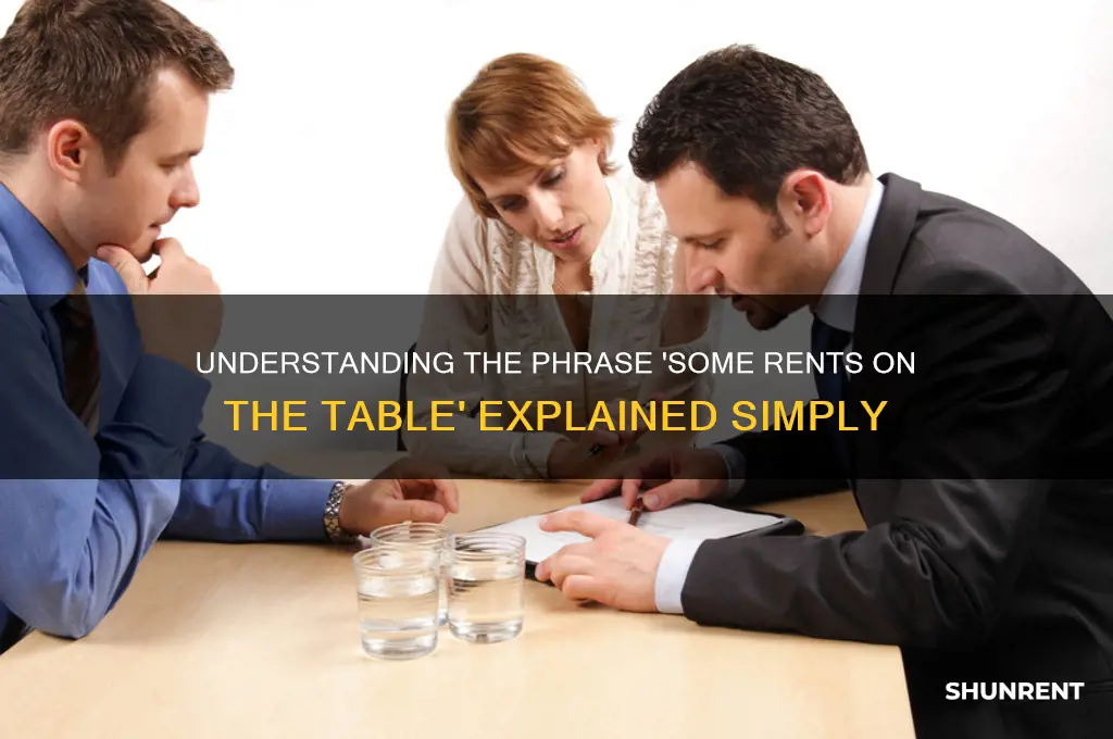 what does some rents on thte table mean