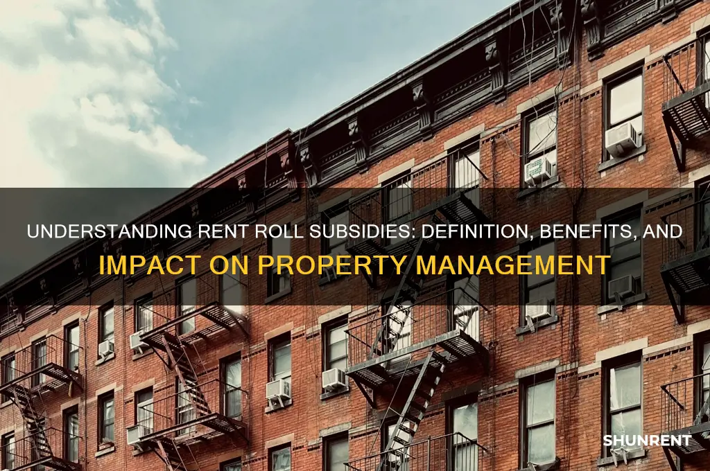 what does subsidy on a rent roll mean