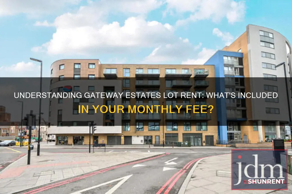 what does the lot rent for gateway estates cover
