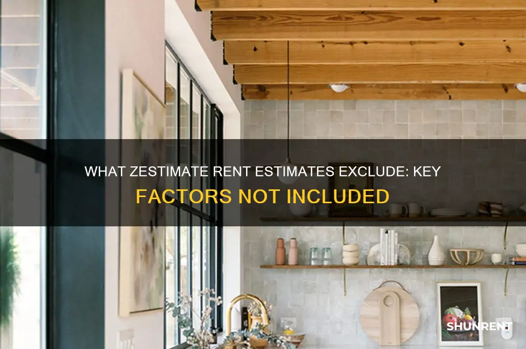 what does the rent zestimate not include