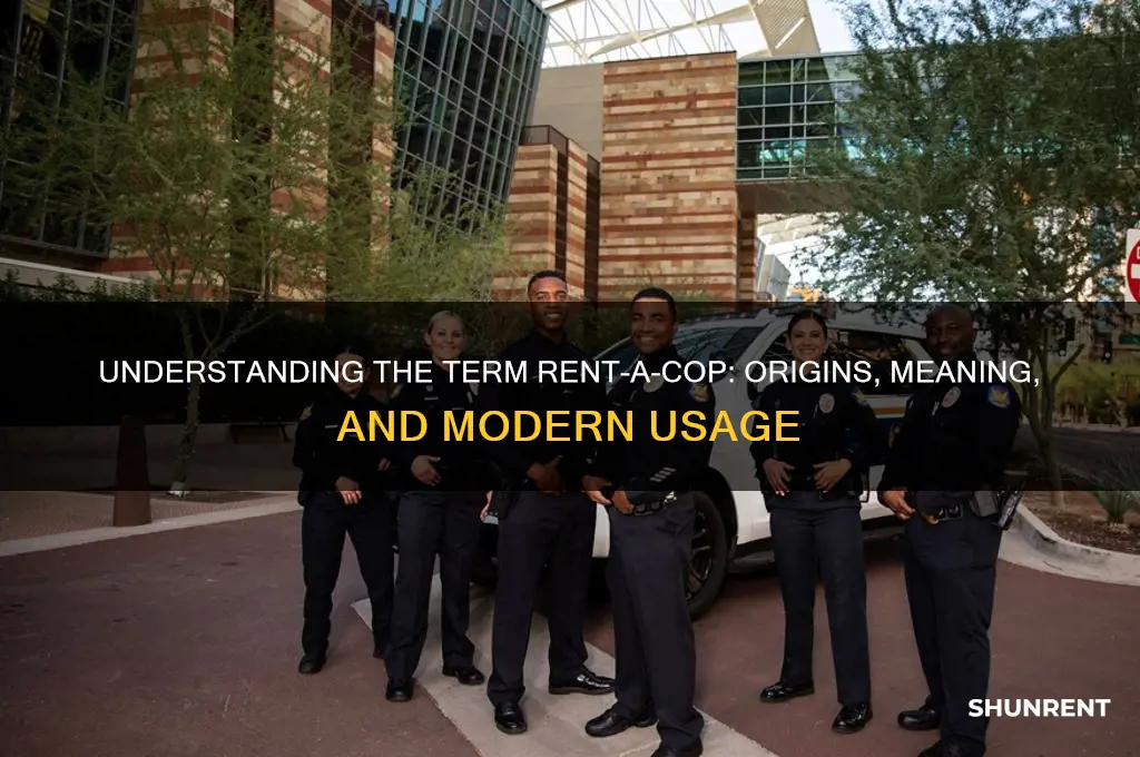 what does the term rent-a-cop mean