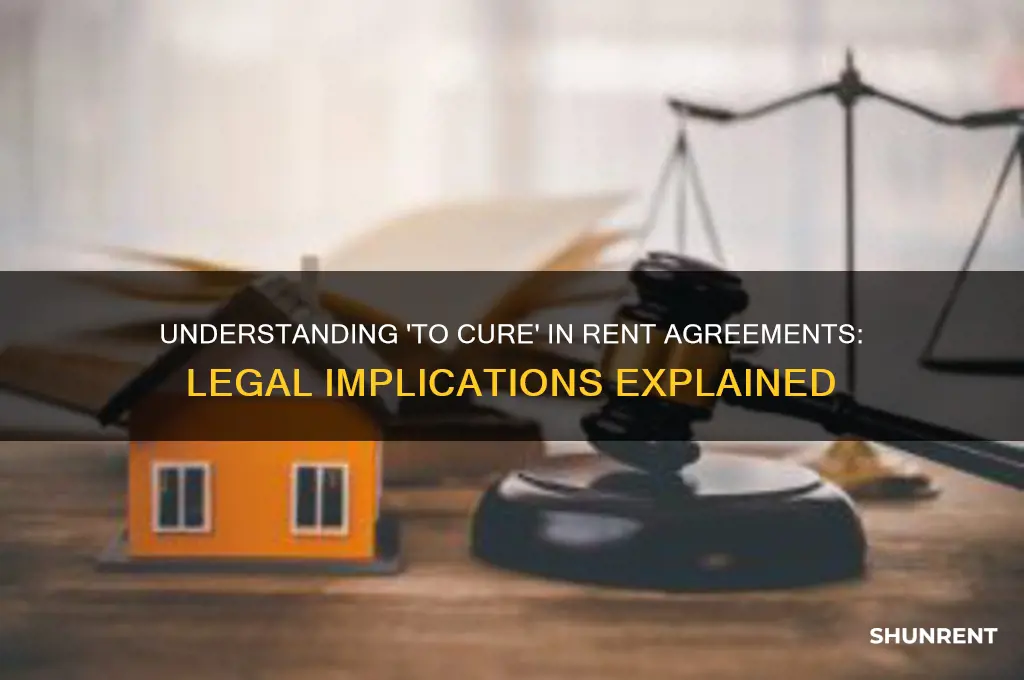 what does to cure mean regarding rent