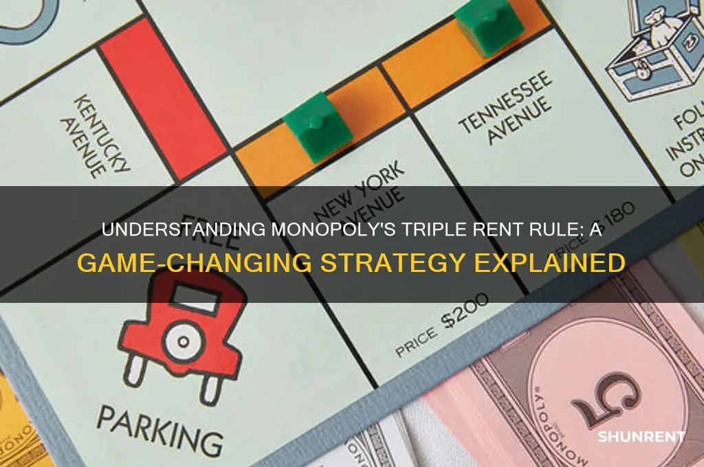 what does triple the rent mean in monopoly