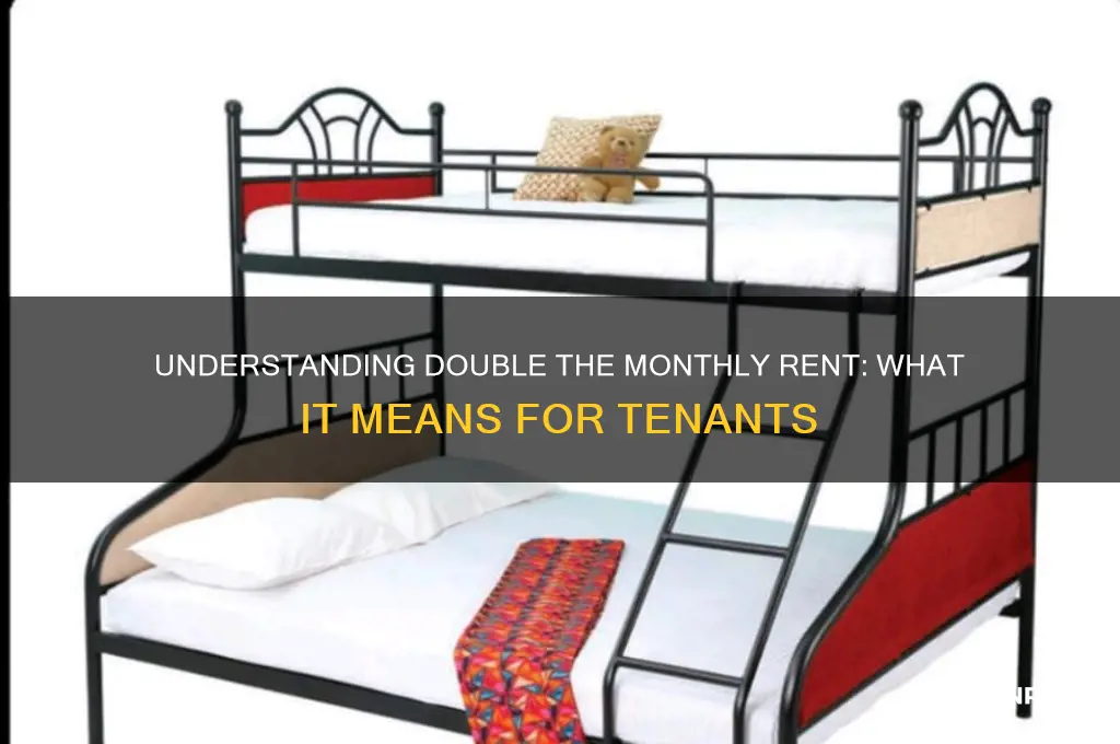 what does two times he monthly rent mean