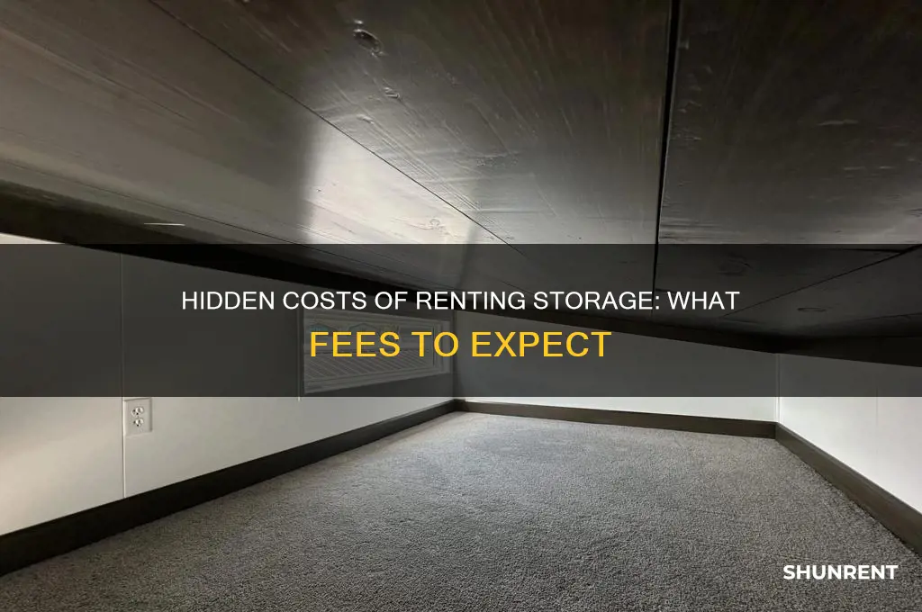 what fees to expect when renting storage