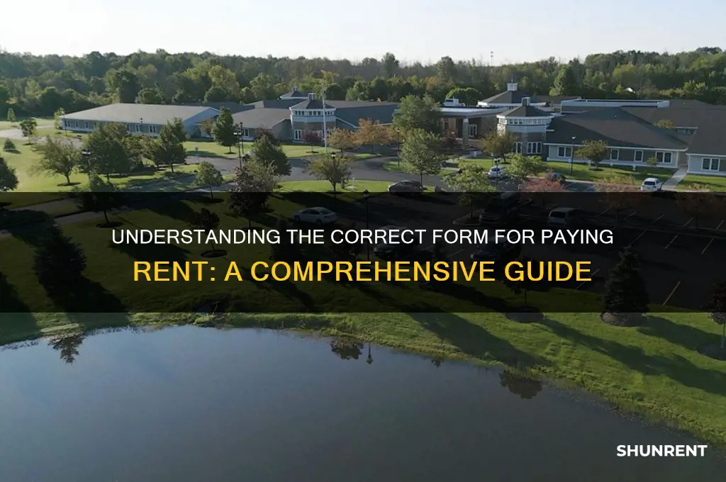 what form is used for payimg rent