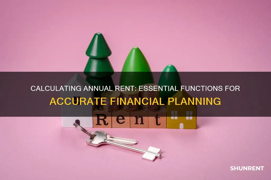 what function would i use to calculate annual rent