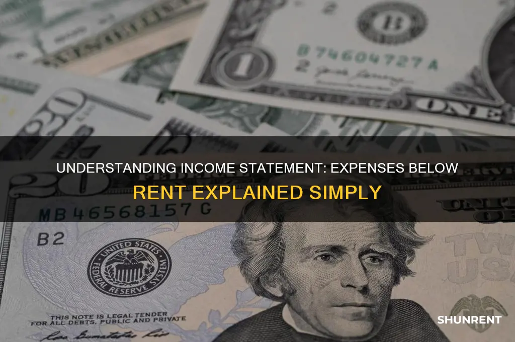what goes below rent expense on income statement