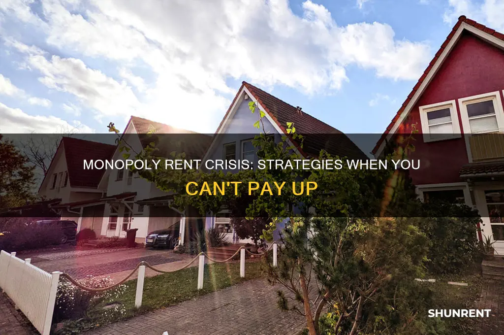 what happena if not enough money for rent in monopoly