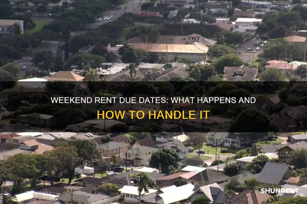 what happena when a rent payment is due on weekend