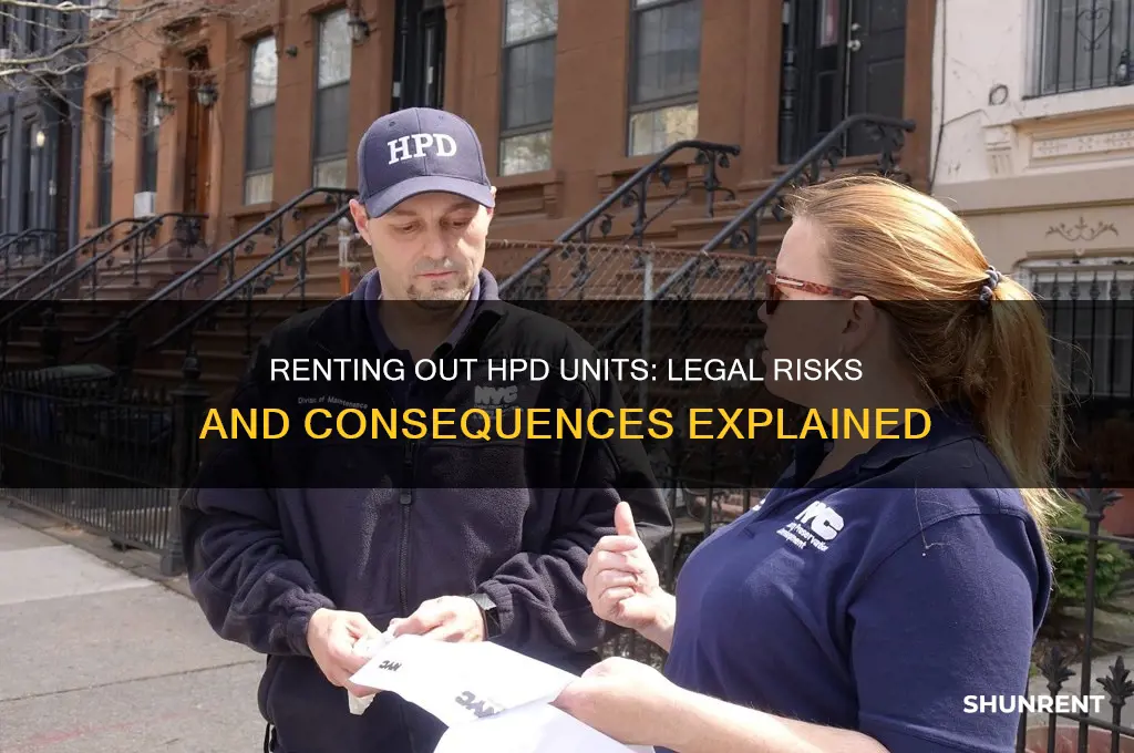 what happens if rent out hpd unit