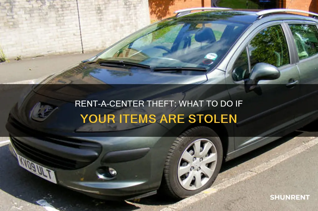 what happens if someone steals my rent a center items