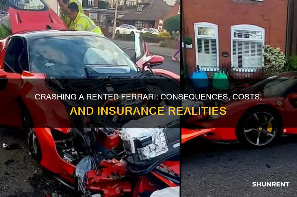 what happens if you crash a rented ferrari