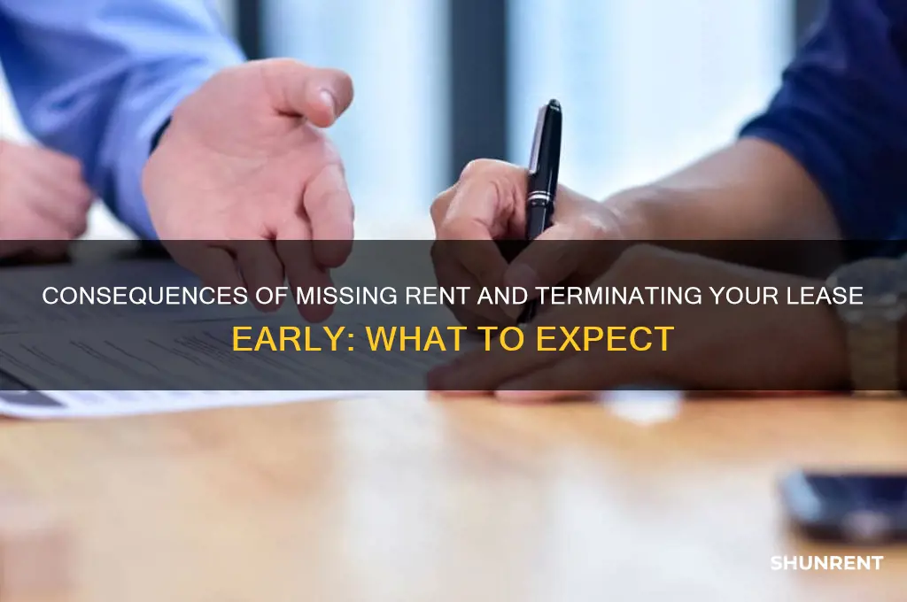 what happens if you miss rent and terminate lease