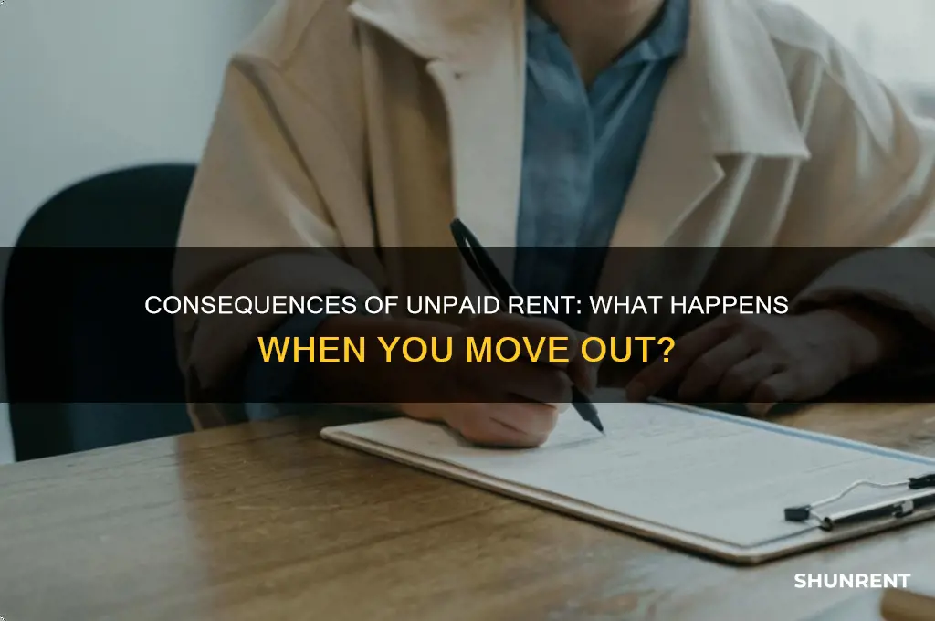 what happens if you owe rent and move out