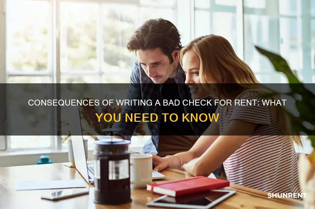 what happens if you write a bad check for rent