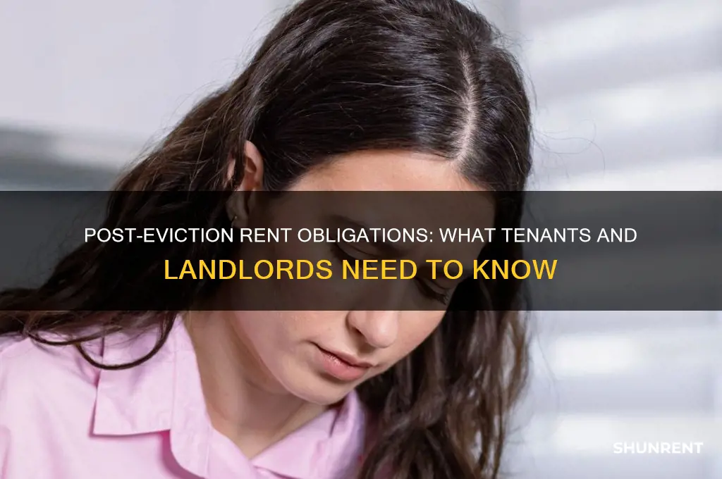what happens when a rent owed after eveiction