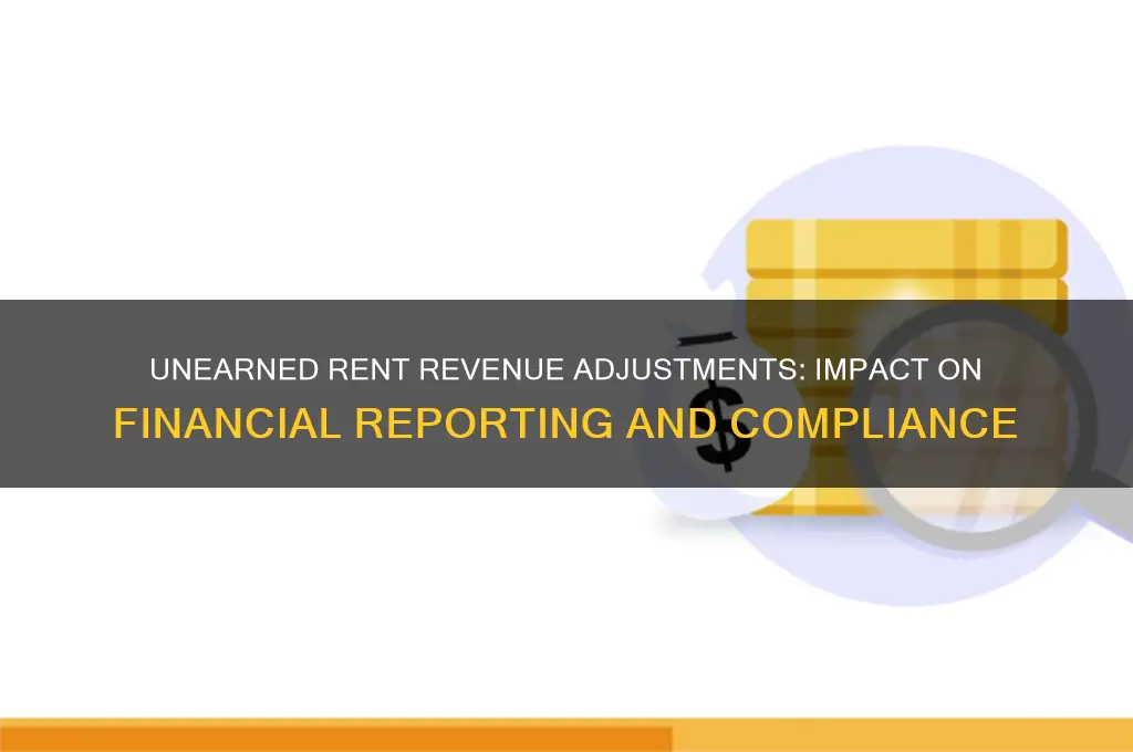 what happens when you adjust unearned rent revenue