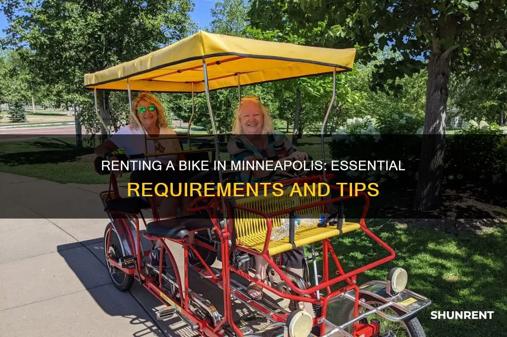 what i need to rent a bicycle in minneapolis