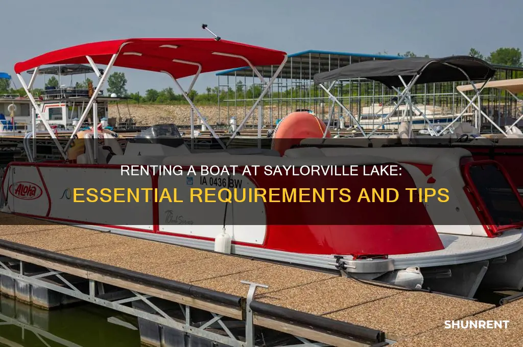 what i need to rent a boat at saylorville lake