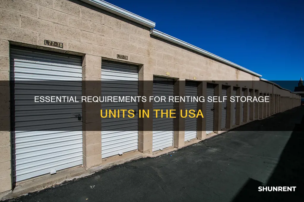 what i need to rent a self storage eua