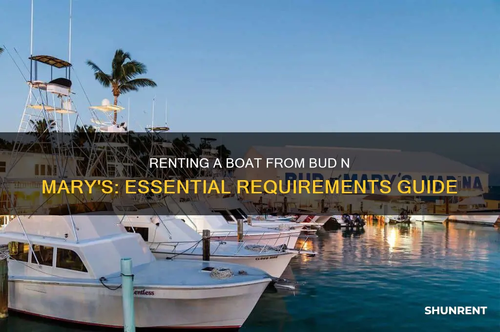 what i need to rent boat from bud n mary