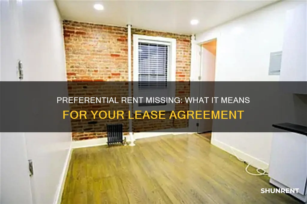 what if preferetial rent is not in my lease