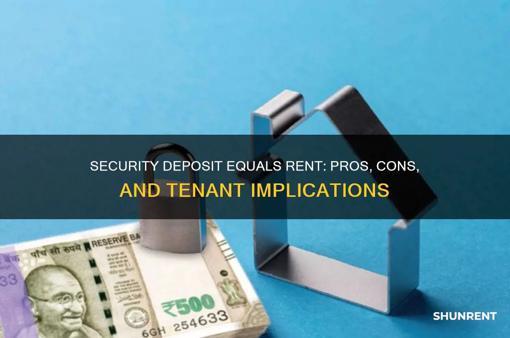 what if the security deposit is the same as rent