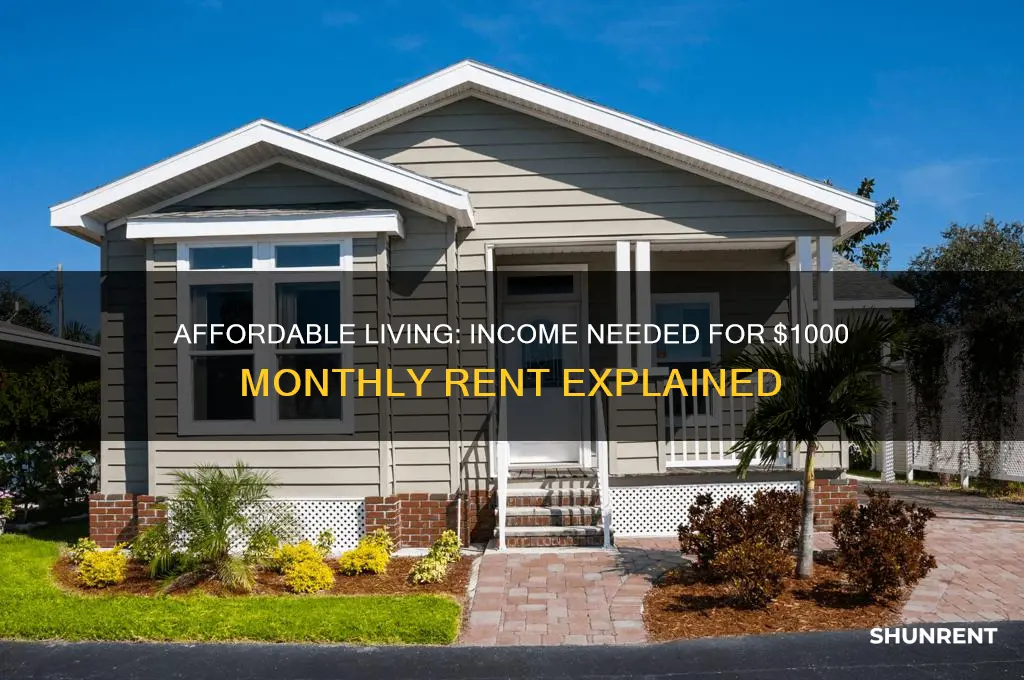 what income do you have to make for 1000 rent