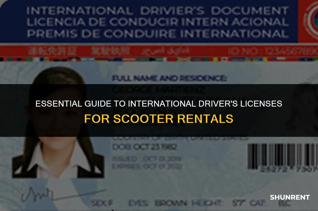 what international drivers license to rent scooter