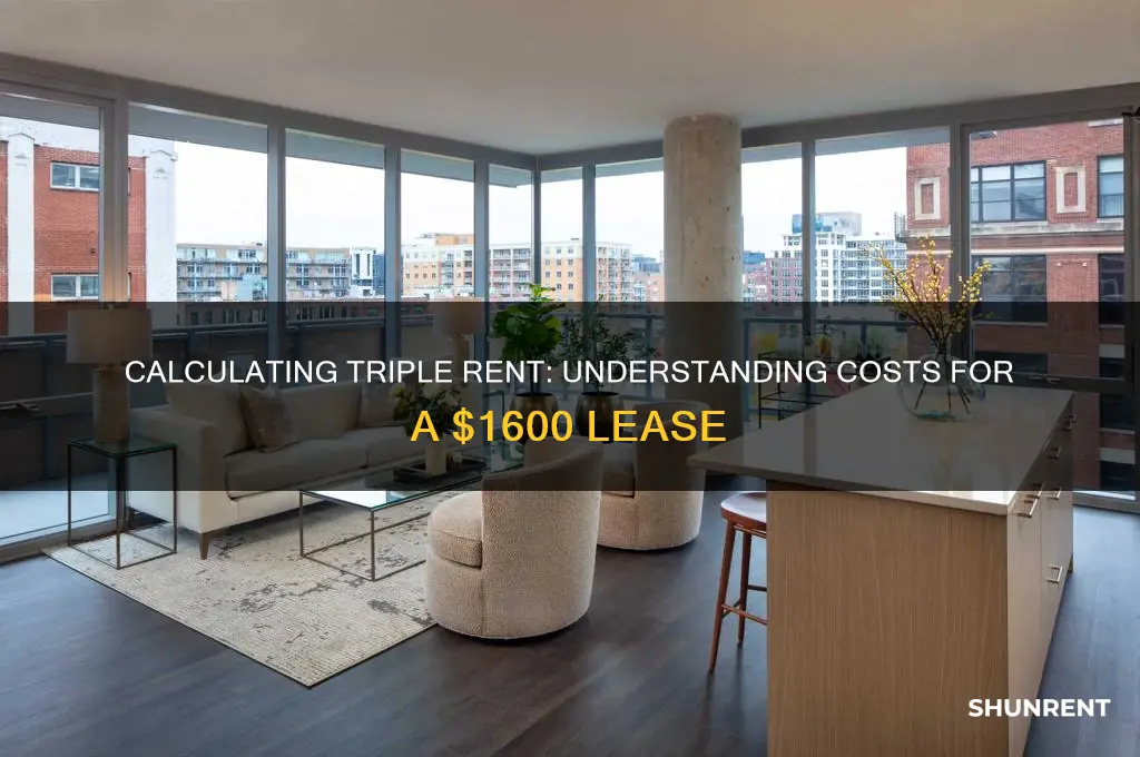 what is 3 times the rent of 1600