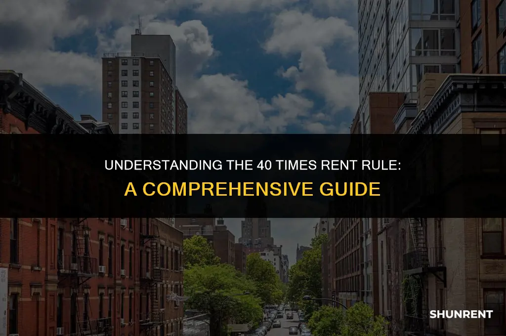 what is 40 times the rent mandatory