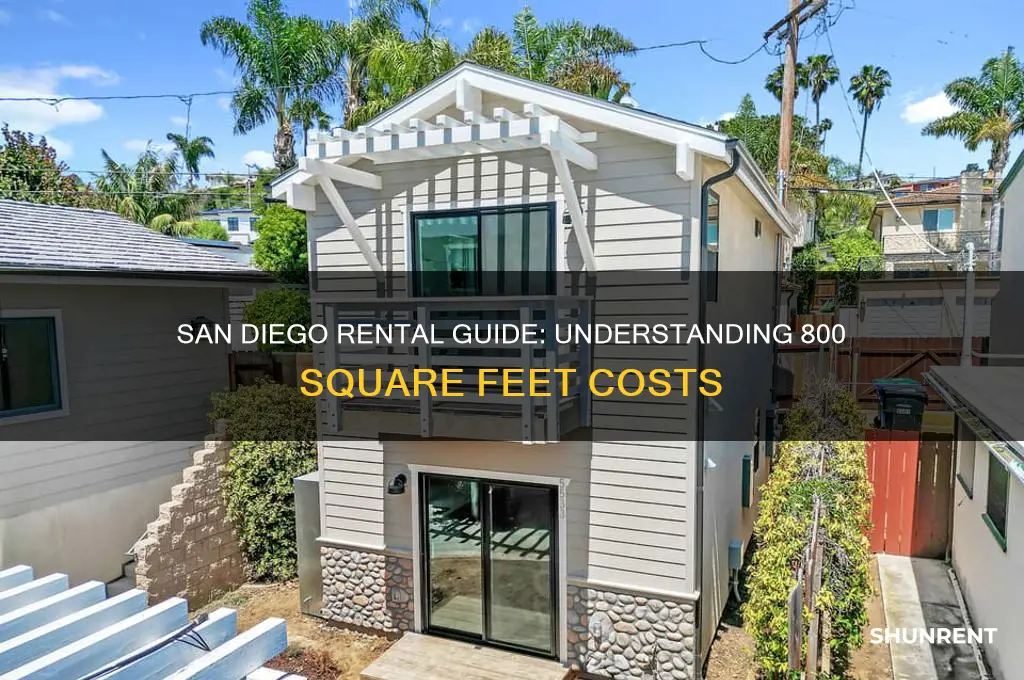 what is 800 square feet rent in san diego